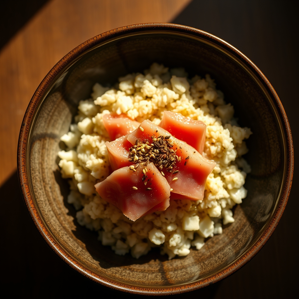 カツオふりかけとツナのご飯
